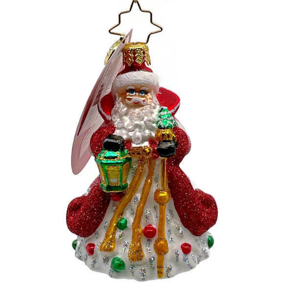 Christopher Radko Peppermint Sparkle Nicholas Gem Santa Claus Christmas Ornament - Picture 1 of 16